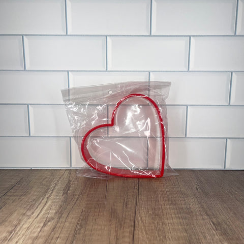 Xl Red Plastic Heart Cookie Cutter