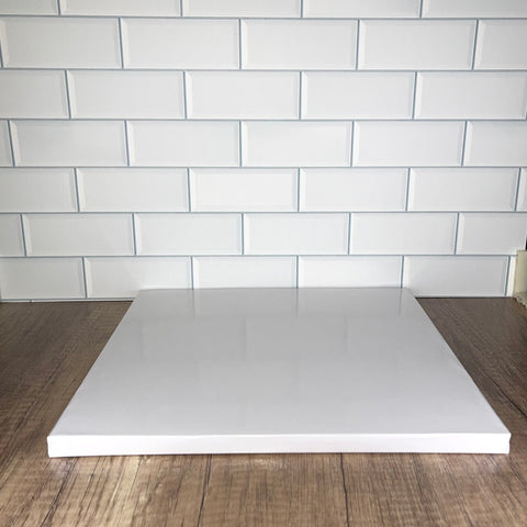 Square 12X12 in. White Cake Drum