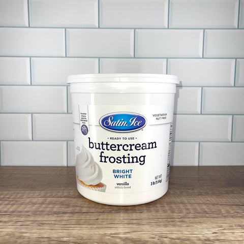 Satin Ice White Buttercream Frosting, 3 lb.