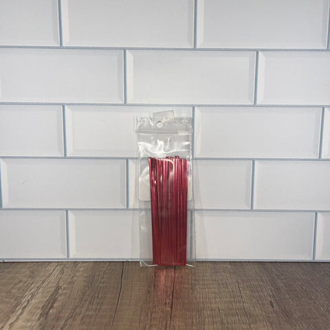 Red Twist Ties (25 Ct)