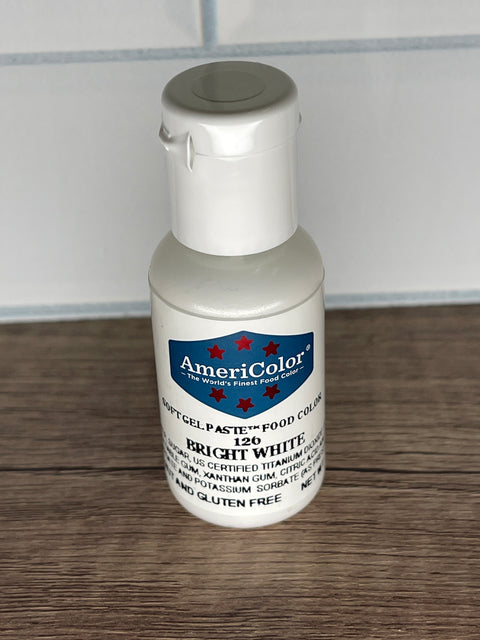 Bright White Gel Paste Food Color .75 oz