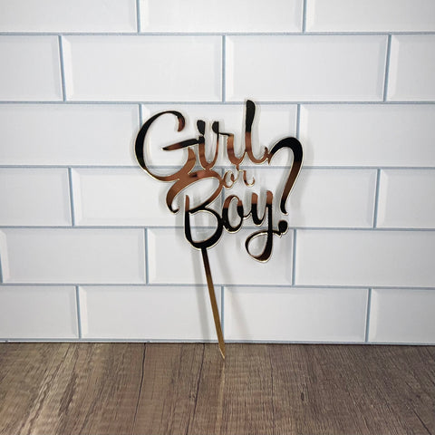 Girl Or Boy Cake Topper