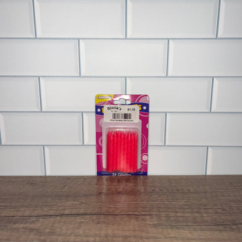 Pink Candles (24 Count)