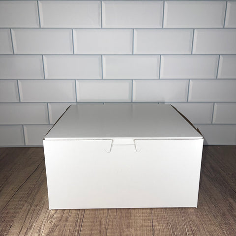 8X8X4 in. White Cake Box