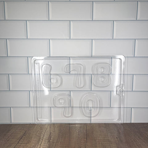 Large Numbers 6-0 Chocolate Mold