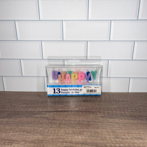 Happy Birthday Letters Candles