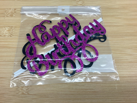 Happy Birthday Glitter Picks - 2 pc