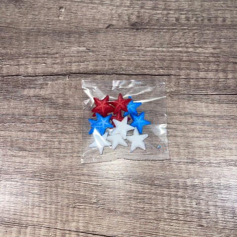 Red-White-Blue Stars Shaped Sugar Decoration