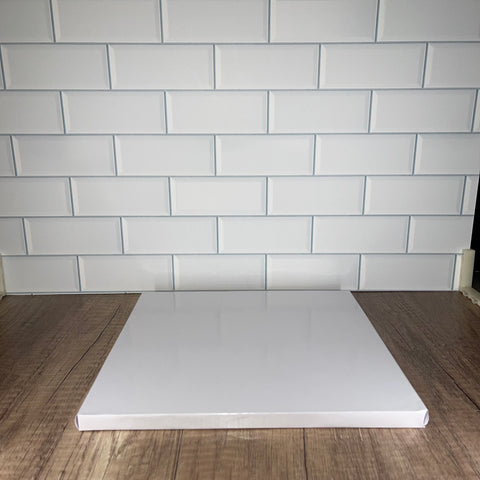 Square 10X10 in. White Cake Drum