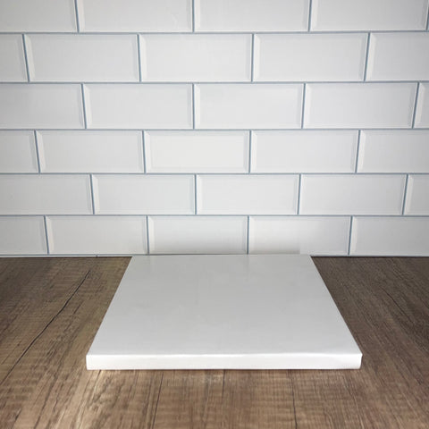 Square 8X8 in. White Cake Drum