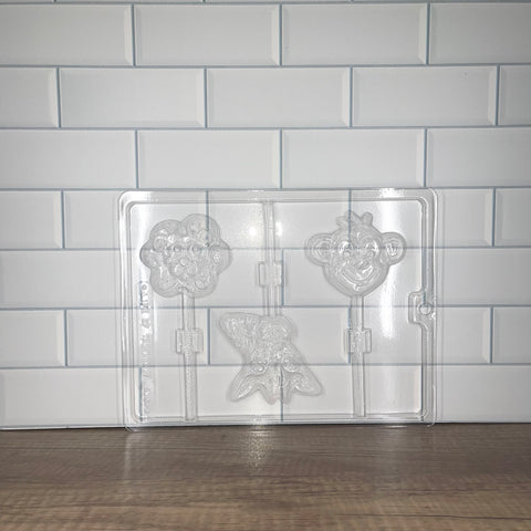 Lion-Giraffe-Monkey Lolly Chocolate Mold