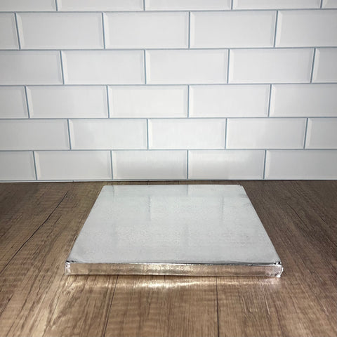 Square 8X8 in. Silver Cake Drum