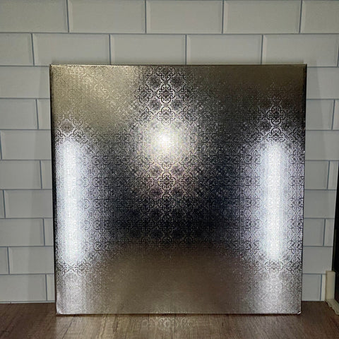 Square 16X16 in. Silver Cake Drum