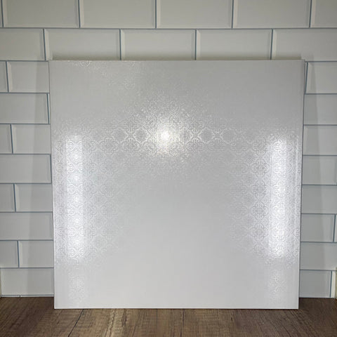 Square 16X16 in. White Cake Drum