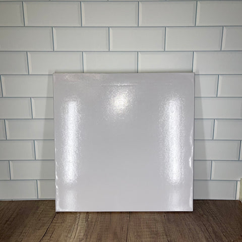 Square 12X12 in. White Cake Drum