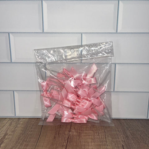 Pink Bows Twist Ties (20 Piece)