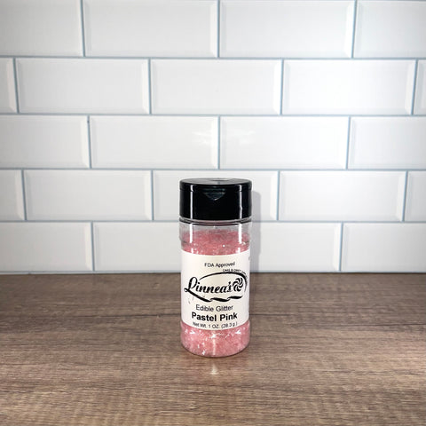 Pastel Pink Edible Glitter 1 oz.