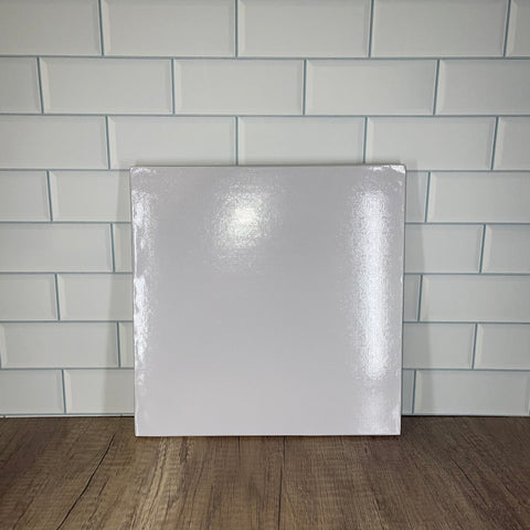 Square 10X10 in. White Cake Drum