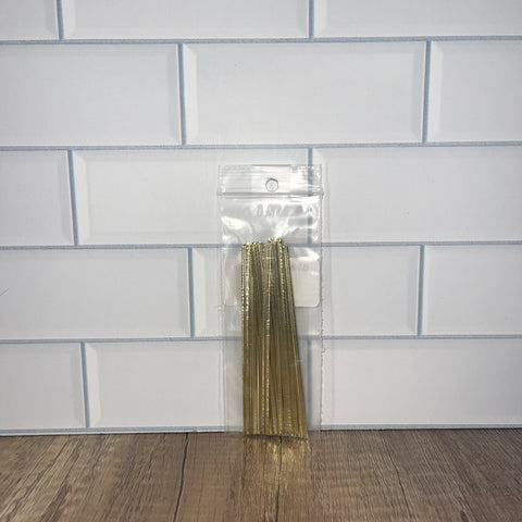 Gold Twist Ties (25 Ct)